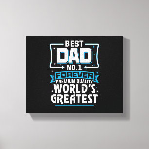 Toile Meilleur Père Papa meilleur du monde No.1