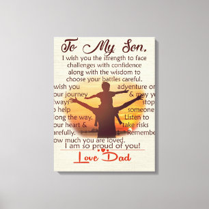 Toile Meilleur poison pour Son To My Son Quotes