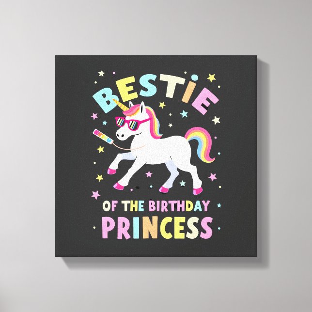 Toile Meilleure amie de la princesse de l'anniversaire f (Recto)