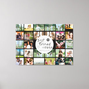 Toile Meilleurs amis Forever Custom Collage 28-Photo