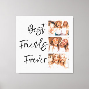 Toile Meilleurs Amis Pour L'Amitié Cadeau Photo Collage