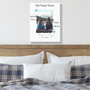 Toile Meilleurs amis pour une photo personnalisée