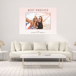 Toile Meilleurs amis rose rose bleu rose rose or photo<br><div class="desc">Un arrière - plan chic en dégradé rose vif. Personnalisez et ajoutez votre propre photo de votre meilleur ami à partir d'un événement spécial, d'une fête ou d'un événement. Le texte : Best Friends est écrit avec des lettres de couleur or rose foncé. Parfait comme un gardien ou comme un...</div>