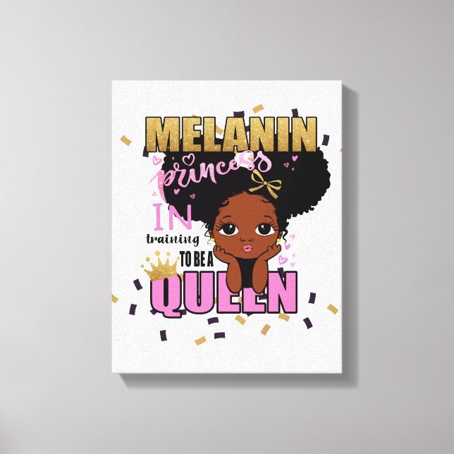 Toile Melanin Princess Training To Be Queen Lilibet Cade (Recto)