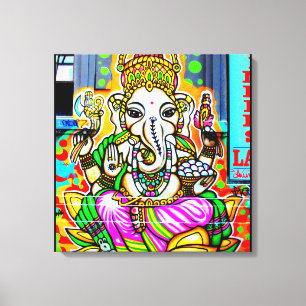 Toile Melbourne Graffiti Street Art Ganesh Elephant Neon
