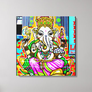 Toile Melbourne Graffiti Street Art Ganesh Elephant Neon