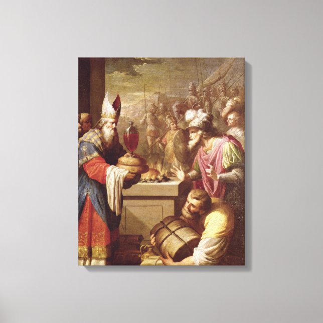 Toile Melchizedek propose du pain et du vin (Recto)