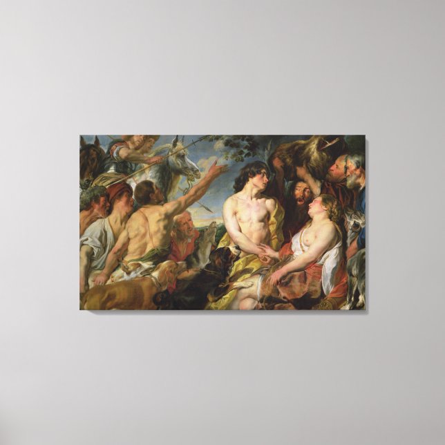 Toile Meleager et Atalanta (huile sur toile) (Recto)