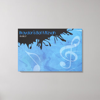 Toile MELODY du TORAH Bar Bar Mitzvah Panneau d'ouvertur