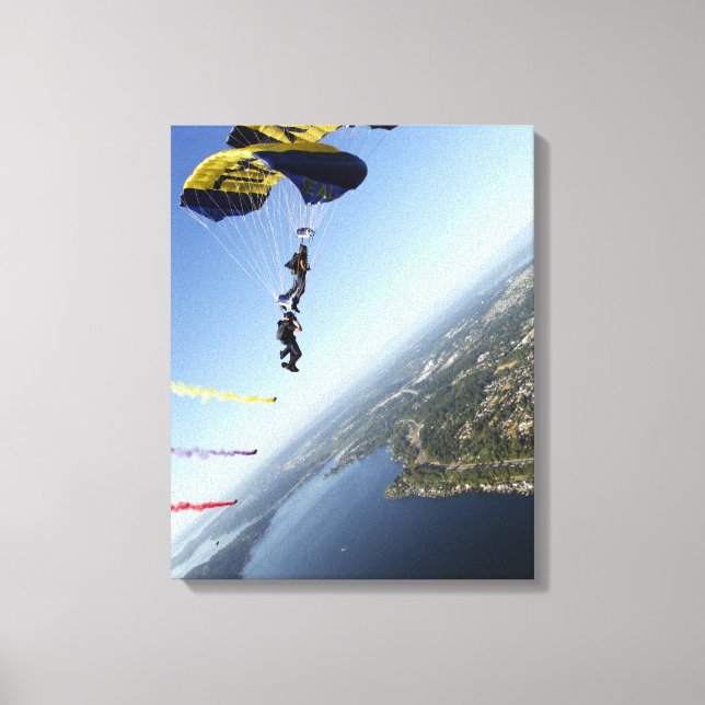 Toile Membres de l'équipe de parachutistes de la marine  (Recto)