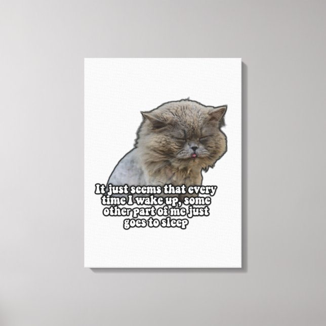 Toile Mème de chat amusant pour les amateurs de chatte e (Recto)