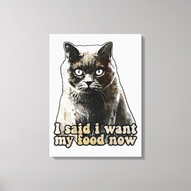 Toile Mème de chat amusant pour les amoureux de les chat (Recto)