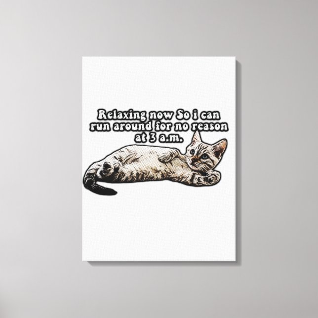 Toile Mème de chat amusant pour les chatons et les propr (Recto)