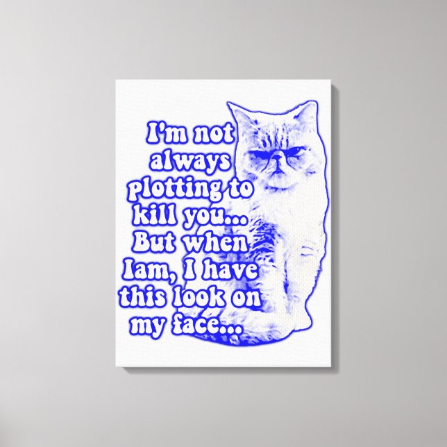Toile Mème de chat amusant pour les propriétaires de cha (Recto)