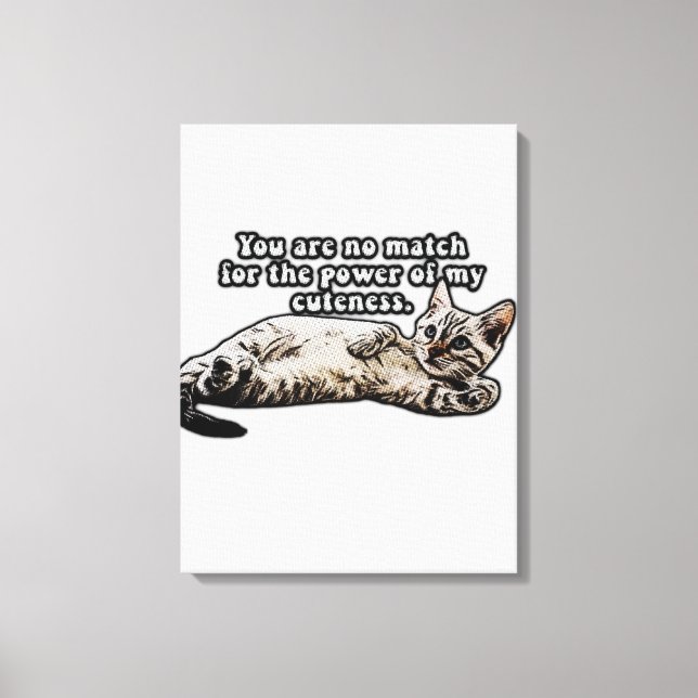 Toile Mème de chat amusant pour les propriétaires de cha (Recto)