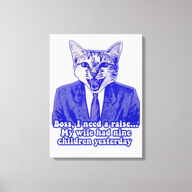 Toile Mème de chat fâché drôle pour les amateurs de chat (Recto)