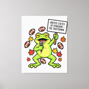 Toile Mème de grenouille drôle Satire – Royaume-Uni des