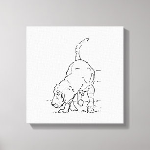 Toile Mémoire d'amour pour les chiens, illustration de B