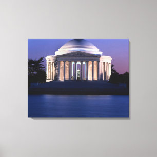 Toile Mémorial de Thomas Jefferson au crépuscule