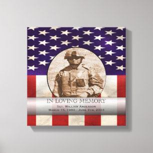 Toile Mémorial personnalisé par coutume militaire