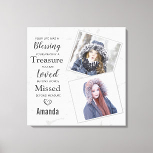 Toile Mémorial photo de la famille Marble