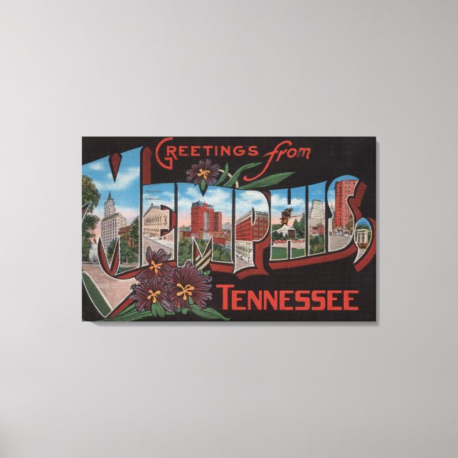 Toile Memphis, Tennessee - Scènes de grandes lettres 3 (Recto)