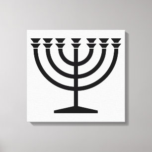 Toile Menorah juive (symbole du judaïsme)