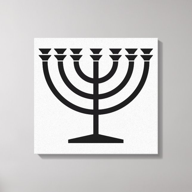 Toile Menorah juive (symbole du judaïsme) (Recto)