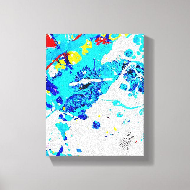 Toile Mentalmorphose Bleu Blanc Abstrait (Recto)