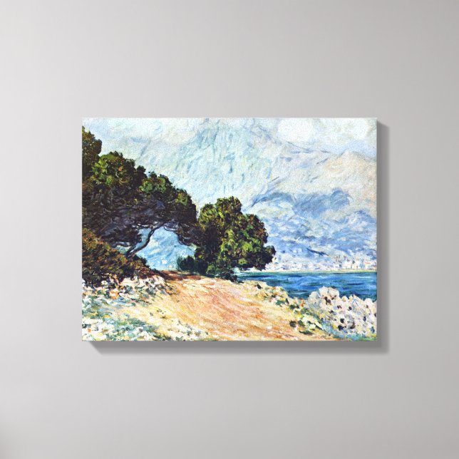 Toile Menton vu du Cap Martin par Claude Monet (Recto)