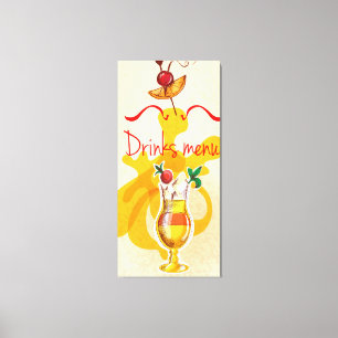 Toile Menu Boissons