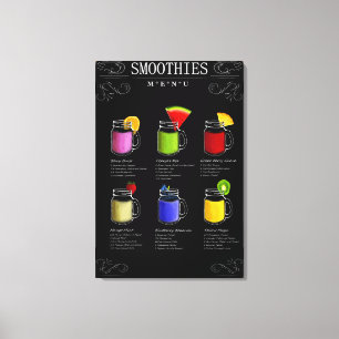 Toile Menu Smoothies