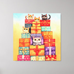 Toile Meow Gift Birthday Tower