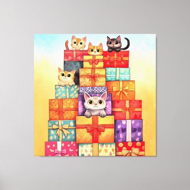 Toile Meow Gift Birthday Tower (Recto)