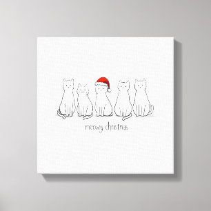 Toile Meowy Catmas Chat Noël Mignon Chat Chaton Chats Pè