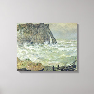 Toile Mer agitée de Claude Monet   chez Etretat, 1883