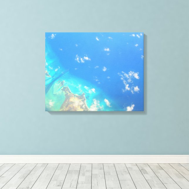 Toile MER CARRIBÉENNE N° 3 SUR CANVAS 20 "x 16" (Insitu (Plancher de Bois))