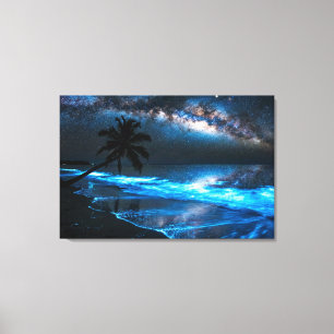Toile Mer de étoiles bioluminescence - Vaadhoo Maldives 