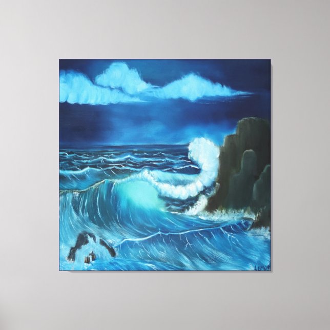 Toile "Mer de puissance" Tvas étirées Imprimer. (Recto)