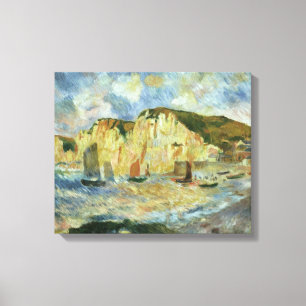 Toile Mer et Falaises par Pierre Renoir, Vintage Fine Ar