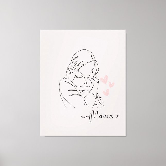 Toile Merci à tous les mamas (Recto)