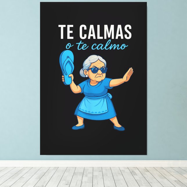 Toile Mère espagnole mexicaine drôle (Insitu (Plancher de Bois))