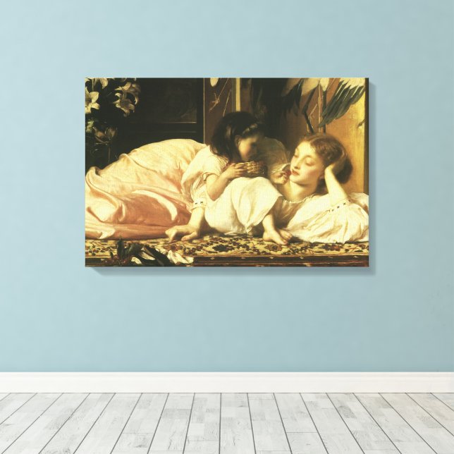 Toile Mère et Enfant (alias Cerises) par Lord Leighton (Insitu (Plancher de Bois))