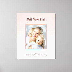 Toile Mère Meilleure maman Jamais rose or blush photo