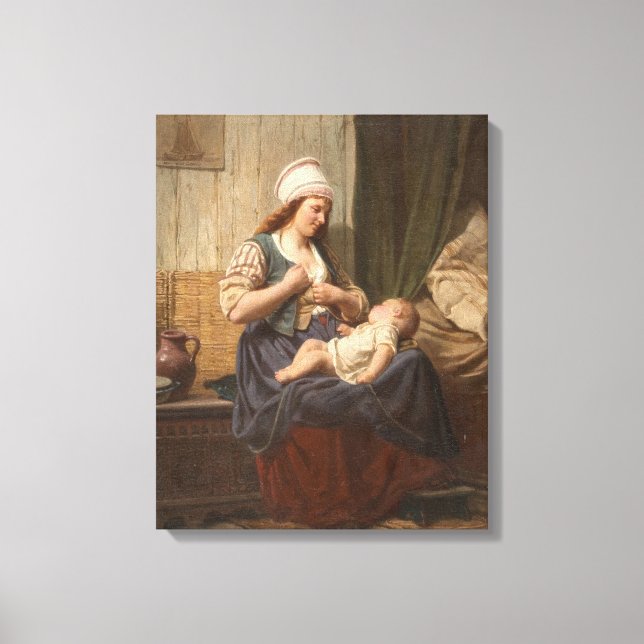Toile Mère tenant son enfant (par Rudolf Jordan) (Recto)