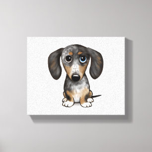 Toile Merle Dapple Dachshund mignon chien Wiener