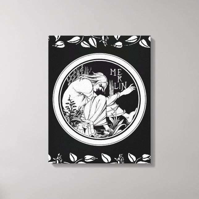 Toile Merlin imaginaire Art Nouveau (Recto)