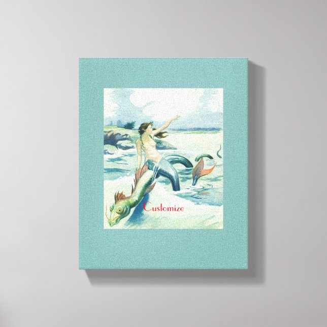 Toile Mermaid Riding Serpent de mer Thunder_Cove (Recto)