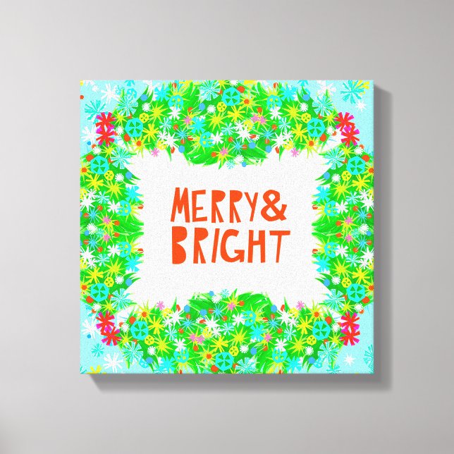 Toile Merry & Bright Wreath (Recto)