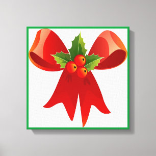 TOILE "MERRY CHRISTMAS" RIBBON BOUR